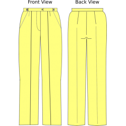 Online Pants Pattern Editing, pleated fronts, 1 week and 10 prints